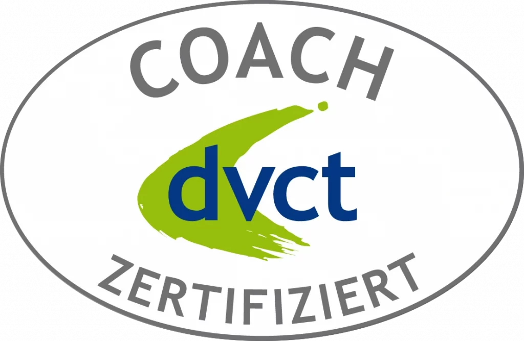 dvct Coach zertifiziert. Logo Deutscher Verband für Coaching und Training